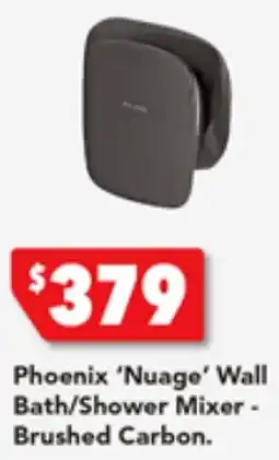 Harvey Norman Phoenix 'Nuage' Wall Bath/Shower Mixer - Brushed Carbon offer