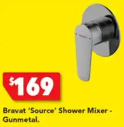 Harvey Norman Bravat 'Source' Shower Mixer - Gunmetal offer