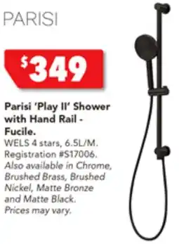 Harvey Norman Parisi 'Play II' Shower with Hand Rail - Fucile offer