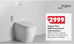 Harvey Norman Argent 'Evo' Wall-Faced Smart Toilet System offer