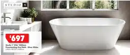 Harvey Norman Studio 1 'Villa' 1500mm Freestanding Oval Bath - Gloss White offer