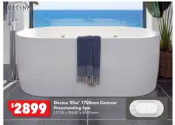 Harvey Norman Decina 'Elisi' 1700mm Contour Freestanding Spa offer