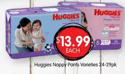 Spudshed Huggies Nappy Pants Varieties 24-29pk offer