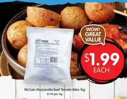 Spudshed McCain Mozzarella Beef Tomato Bites offer