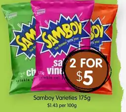 Spudshed Samboy Varieties offer