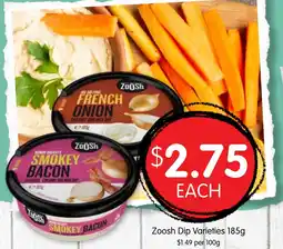 Spudshed Zoosh Dip Varieties offer