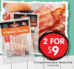 Spudshed D'Orsogna Streaky Bacon Varieties offer