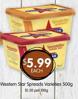 Spudshed Western Star Spreads Varieties offer