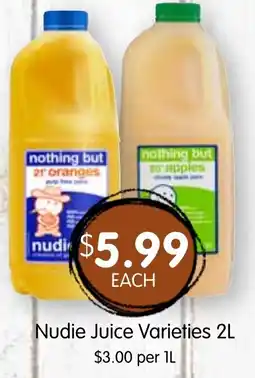 Spudshed Nudie Juice Varieties offer