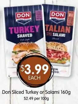 Spudshed Don Sliced Turkey or Salami offer