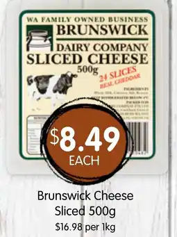 Spudshed Brunswick Cheese Sliced offer