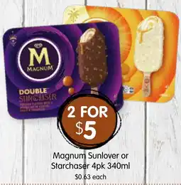 Spudshed Magnum Sunlover or Starchaser 4pk offer