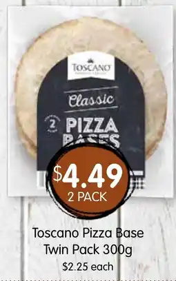 Spudshed Toscano Pizza Base Twin Pack offer