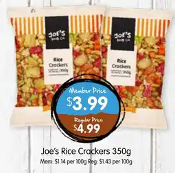 Spudshed Joe's Rice Crackers offer