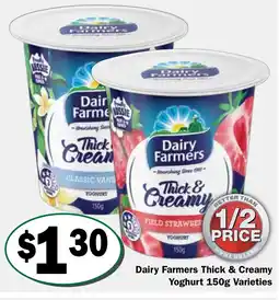 Friendly Grocer Dairy Farmers Thick & Creamy Yoghurt Varieties offer