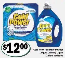 Friendly Grocer Cold Power Laundry Powder 2kg & Laundry Liquid 2 Litre Varieties offer