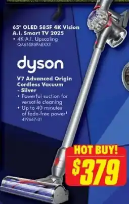 The Good Guys V7 Advanced Origin Cordless Vacuum - Silver offer