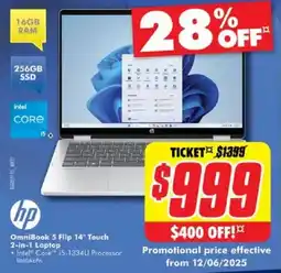 The Good Guys OmniBook 5 Flip 14" Touch 2-in-1 Laptop offer