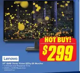 The Good Guys 27" QHD Think Vision E27q-20 Monitor offer