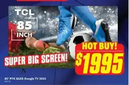 The Good Guys 85* P7K QLED Google TV 2025 offer