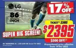 The Good Guys 86" NANO80A A.I. LED UHD 4K Smart TV 2025 offer