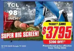 The Good Guys 98" P7K QLED Google TV 2025 offer