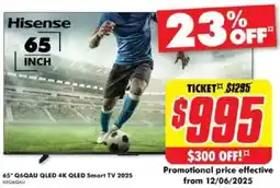 The Good Guys 65" Q6QAU QLED 4K QLED Smart TV 2025 offer