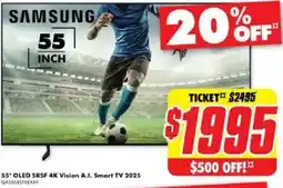 The Good Guys SAMSUNG 55" OLED S85F 4K Vision A.I. Smart TV 2025 offer