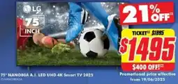 The Good Guys LG 75" NANO80A A.I. LED UHD 4K Smart TV 2025 offer