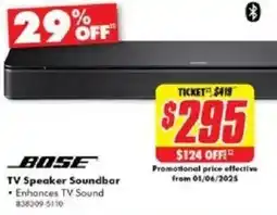 The Good Guys BOSE TV Speaker Soundbar offer