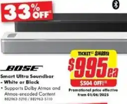 The Good Guys BOSE Smart Ultra Soundbar offer