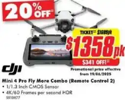 The Good Guys dji Mini 4 Pro Fly More Combo offer
