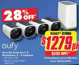 The Good Guys cufy Security Eufycam 3 & Homebase 3 offer