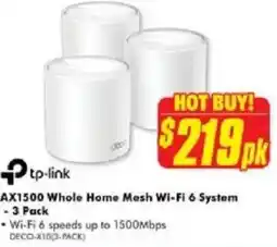 The Good Guys tp-link AX1500 Whole Home Mesh Wi-Fi 6 System offer