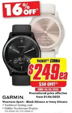 The Good Guys GARMIN Vivomove Sport offer