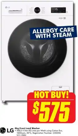 The Good Guys LG Front Load Washer offer