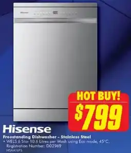 The Good Guys Hisense Freestanding Dishwasher offer