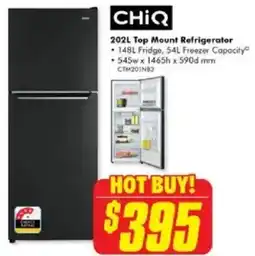 The Good Guys CHIQ Top Mount Refrigerator offer