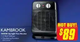 The Good Guys KAMBROOK 2400W Upright Fan Heater offer