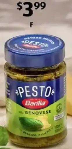 ALDI Barilla Pesto alla Genovese offer