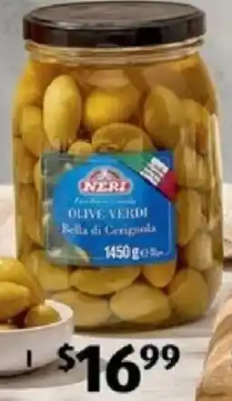 ALDI Neri Bella di Cerignola Whole Green Olives offer