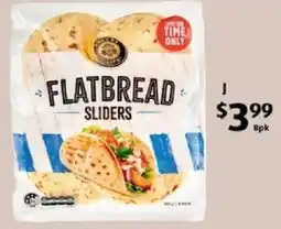 ALDI Bakers Life Flatbread Sliders offer