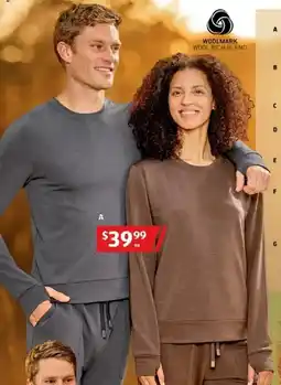 ALDI Adult's Merino Blend Sweat Top or Pants offer