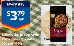 ALDI Bakers Life Italian Style Pizza Bases offer