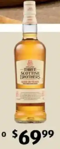 ALDI Three Scottish Brothers Scotch Whisky offer