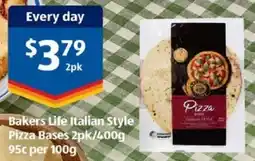 ALDI Bakers Life Italian Style Pizza Bases offer