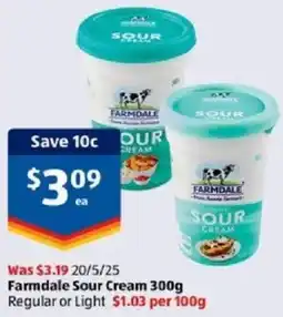 ALDI Farmdale Sour Cream offer