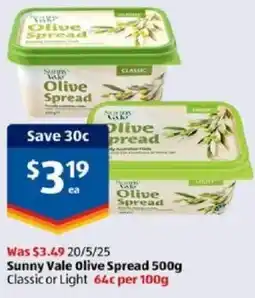 ALDI Sunny Vale Olive Spread offer