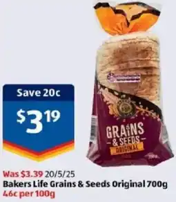 ALDI Bakers Life Grains & Seeds Original offer