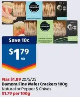 ALDI Damora Fine Wafer Crackers offer